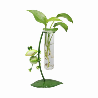 New design for cute frog metal flower pot cheap plant pots for house decor