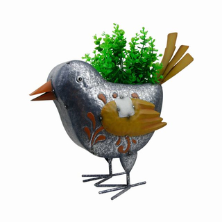 Metal pigeon lawn ornaments unique bird flower pots garden plant pots 