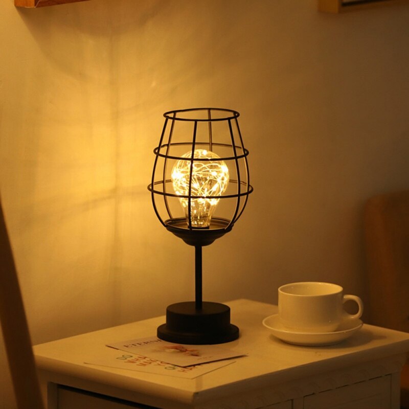 Retro Classic Iron Art Led Plug in Bedtime Reading Night Light Lamp Factory