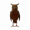 Rustic owl garden statue tall wrought iron stand plant pot outdoor pant pot holder