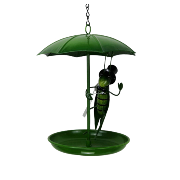 Insect figurine green color buy handcrafted metal bird feeders near me
