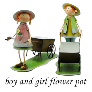 Boy And Girl Flower Pots for Flower And Planter China Supplier
