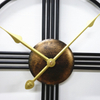 Contemporary Minimalist Wrought Iron Retro Industrial Style Hanging Clock for Living Room Indoor Wall Decoration