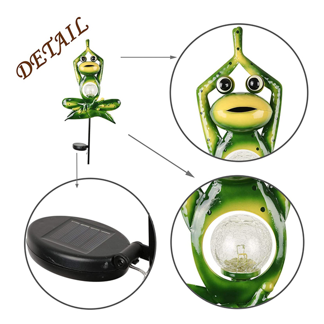 outdoor tall solar light frog ground stakes for landscape china suppliers