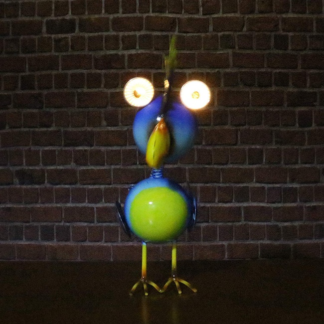 Metal Decorative Bird Statue Solar Powered Animal Garden Lights Factory