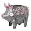 Cute Animal Pots Pig Solar Flower Pot Lighting Up Garden Ornaments