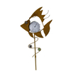 House garden weather indicator temperature sign metal peacock sculpture yard art functional stakes