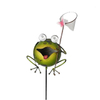 Garden Solar Light Metal Frog with Solar Yard And Lawn Stakes