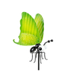 Garden wrought iron insect stakes metal butterfly house plant stakes
